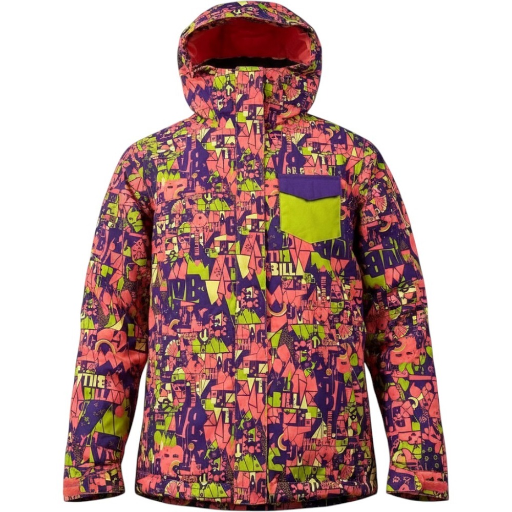 Billabong Ski Jacket Girls XL 14 yrs Pink Purple 8K Insulated Snowboard Ladybug